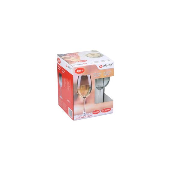 Alpina Weingläser Weisswein Rauch, 350ml 4 Stück, Glas
