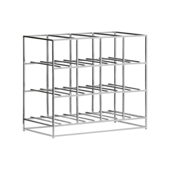House Doctor Weinregal Silber 20x41x35 cm (LxBxH), Eisen