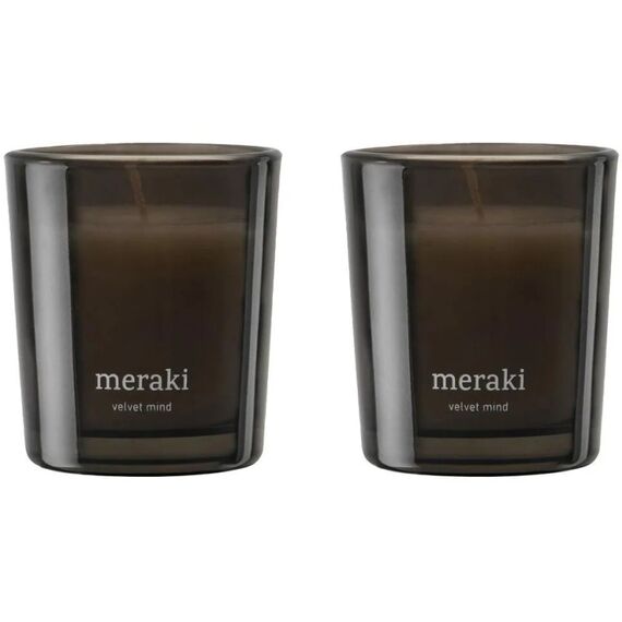 Cisco meraki Duftkerze Velvet Mind,2er Set je 60g, 7x6 cm (HxD), Glas