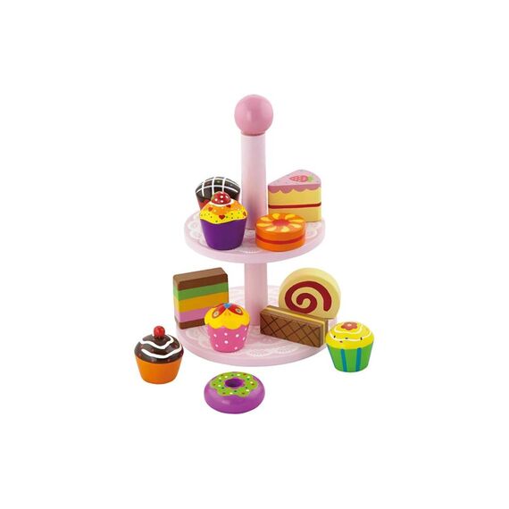 VIGA Cupcakes mit Kuchenregal