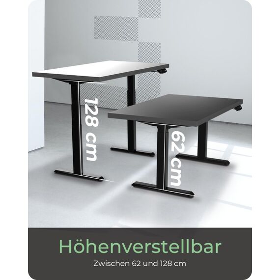 ICY BOX IB-EW206B-T, Elektrisch höhenverstellbares Sitz-Steh-Tischgestell mit digitalem Memory-Touchpanel, 4 image