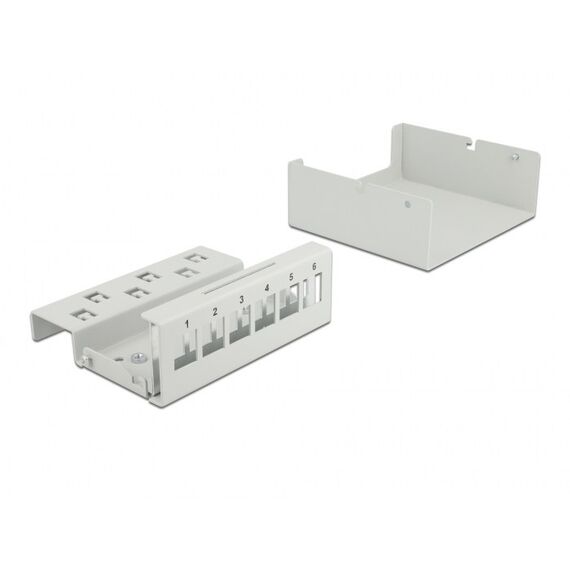 DeLOCK Keystone Patchpanel 6 Port grau, 2 image