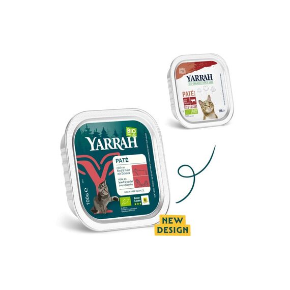 Yarrah BIO Nassfutter Rind Paté, 32x100g