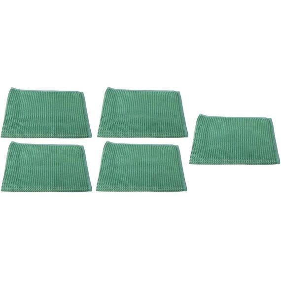 Edi Baur Mikrofaser Waffeltuch 5er Pack grün, 40x40cm