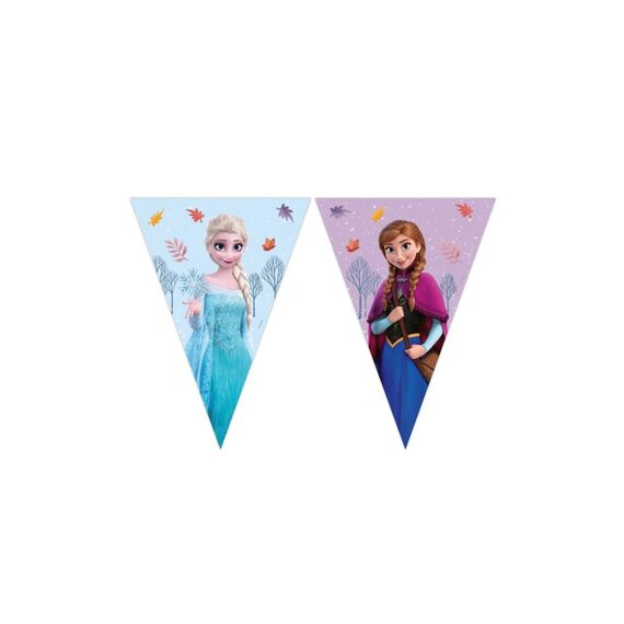 Fiesta Girlande Flaggen Frozen 9 Flaggen, 1 Stk, Papier FSC