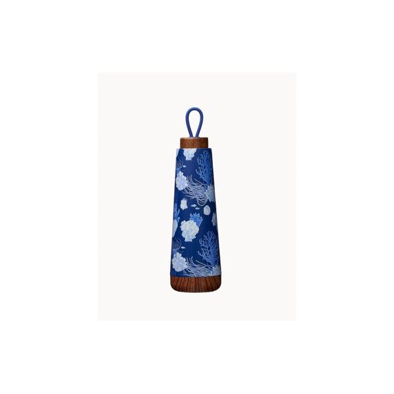 bioloco Thermoflasche Loop-Ocean Life 500ml , Edelstahl, Holzdeckel