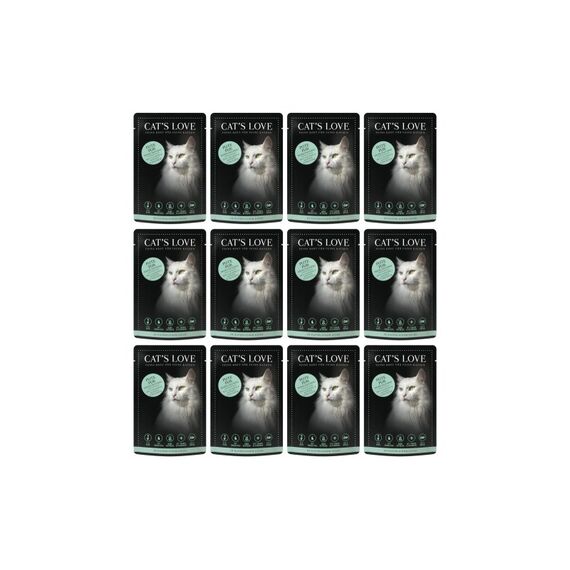 Cat's Love Cats Love Nassfutter Adult Pute, 12 x 85 g