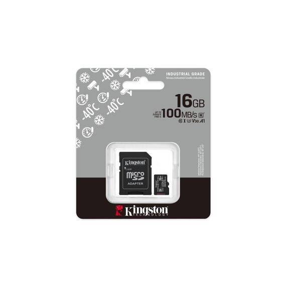 Kingston Technology 16GB microSDHC Industrial C10 A1 pSLC Karte + SD-Adapter, Kapazität: 16 GB, 4 image