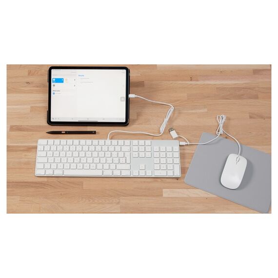 LMP 20367 Tastatur USB Schweiz Silber, Weiß, 4 image