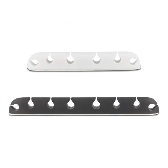 DeLOCK Kabelhalter selbstklebend Kombi Set 4 Stück schwarz / weiß