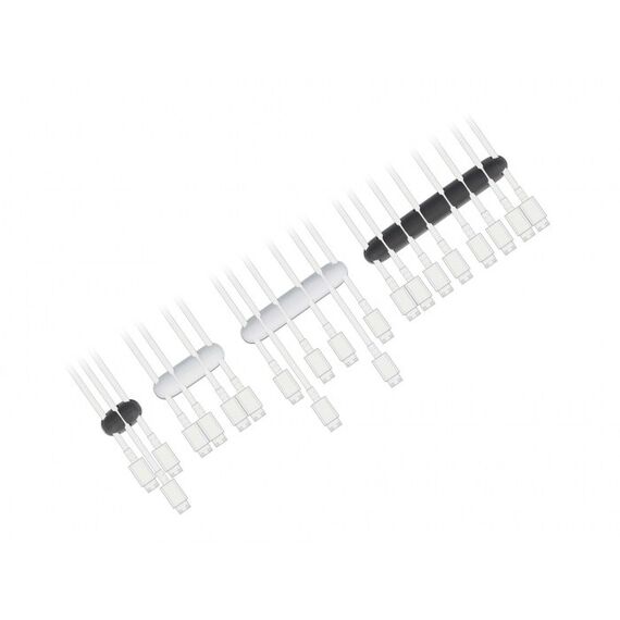 DeLOCK Kabelhalter selbstklebend Kombi Set 4 Stück schwarz / weiß, 2 image