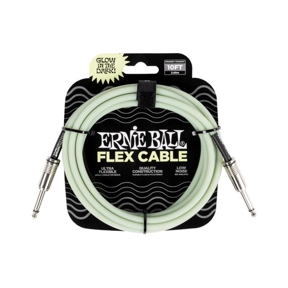 Ernie Ball 6436 Kabel Glow in the Dark Kabel, 3.04 m, leuchtend