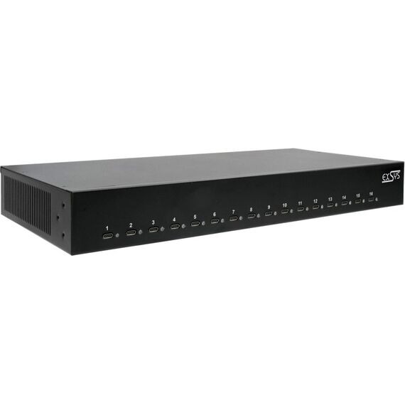EXSYS EX-11017, 16-Port USB-C High Power Ladestation 1008W
