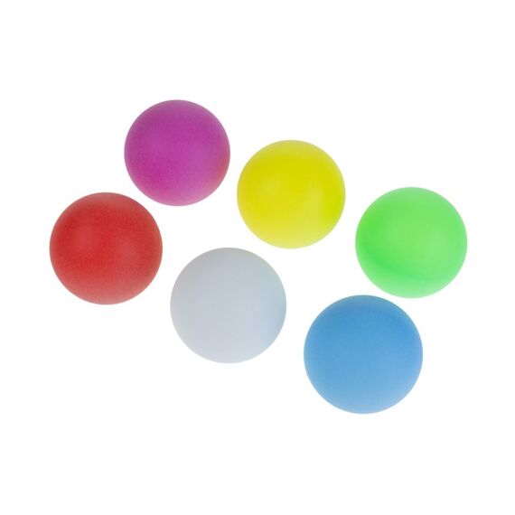FTM Tischtennis-Bälle 6 Stück weiss, violet, gelb, grün, blau, rot