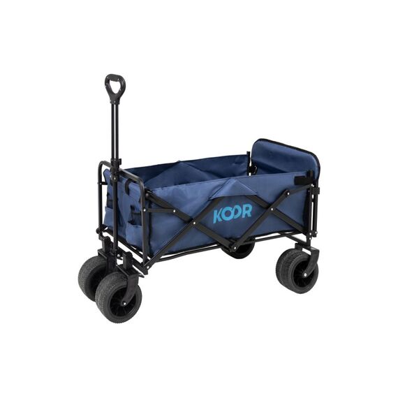 KOOR Bollerwagen Vaunu Blau, PU Räder, 86x51x36cm, 10.9Kg