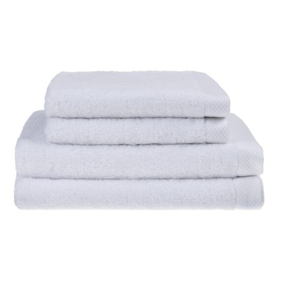 COCON Dusch-/Handtuch, weiss, 4er Set 100% Baumwolle, 550g/m2, made in Portugal