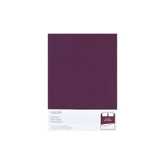 COCON Fixleintuch Burgund 180/200x200 cm
