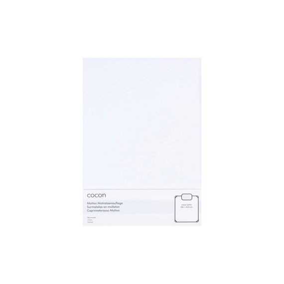 COCON Molton mit Gummiband, weiss 180 x 200cm, wasserdicht