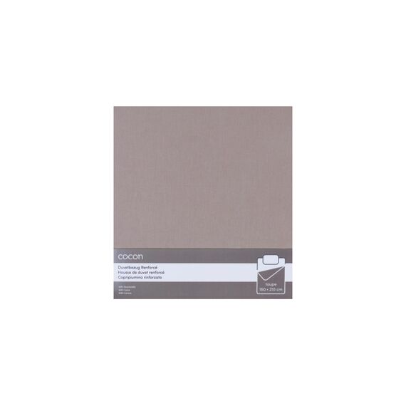 COCON Duvetbezug Renforcé 160x210 cm, taupe