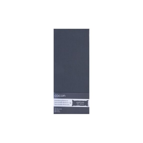COCON Kissenbezug Seitenschläfer, Renforcé 1 Stk., 145x45 cm, grau
