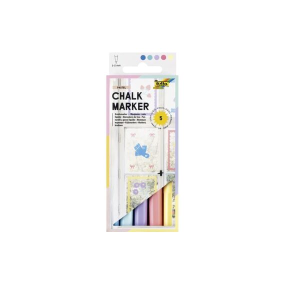 Folia Chalkmarker Pastel 5 er Set
