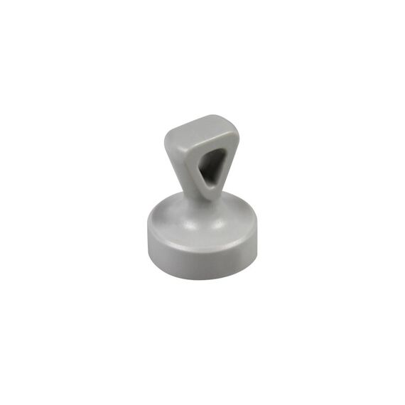 Berec Griffmagnet mit Öse, grau, 2-er Set Kunststoff, Ø 17 mm, Neodym