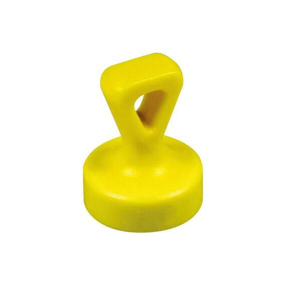 Berec Griffmagnet mit Öse, gelb, 2-er Set Kunststoff, Ø 17 mm, Neodym