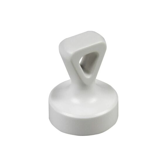 Berec Griffmagnet mit Öse, weiss, 2-er Set Kunststoff, Ø 17 mm, Neodym
