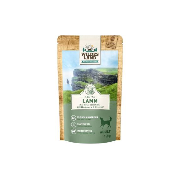 Wildes Land Wildesland Dog Adult Lamm, Reis, Zuc. 8x150g
