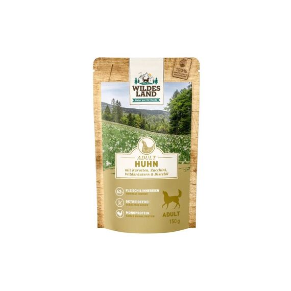 Wildes Land Wildesland Dog Adult Huhn, Karotte, Zuc. 8x150g