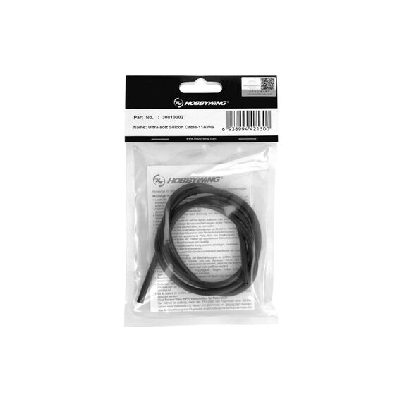 Hobbywing Ultrasoft Silikonkabel 11AWG (100cm) für XR8 PLUS G2S