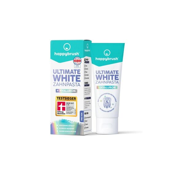 happybrush Ultimate White Zahnpasta mit Whitening Effekt