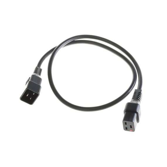 ACT IECLock Netzkabel 3.0m schwarz IECLock C19 - C20, 3x1.5mm2, H05VV-F