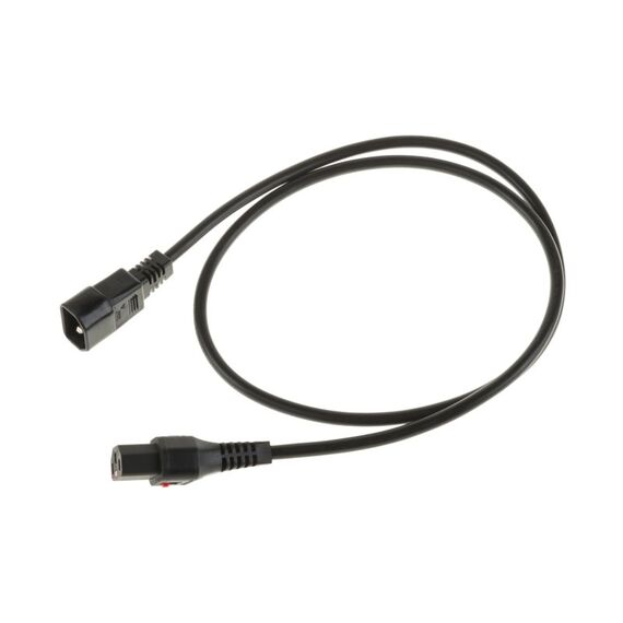 ACT IECLock Netzkabel 0.5m schwarz IECLock C13 - C14, 3x1.0mm2, H05VV-F