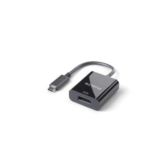 PureLink Premium Adapter USB Typ-C zu DP 4K bis 60Hz, Displayport, 10cm, Schwarz