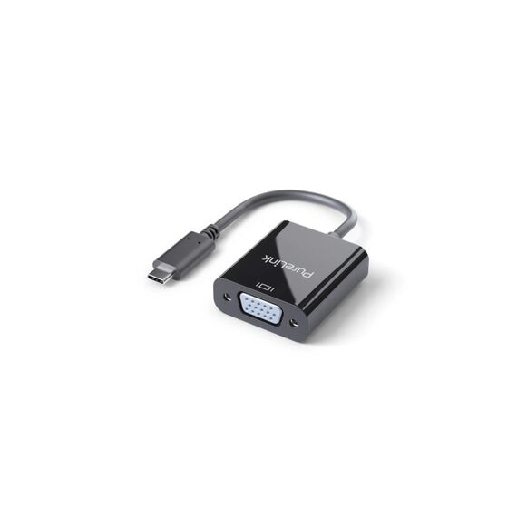 PureLink Premium Adapter USB Typ-C zu VGA 2K bis 60Hz, VGA, 10cm, Schwarz