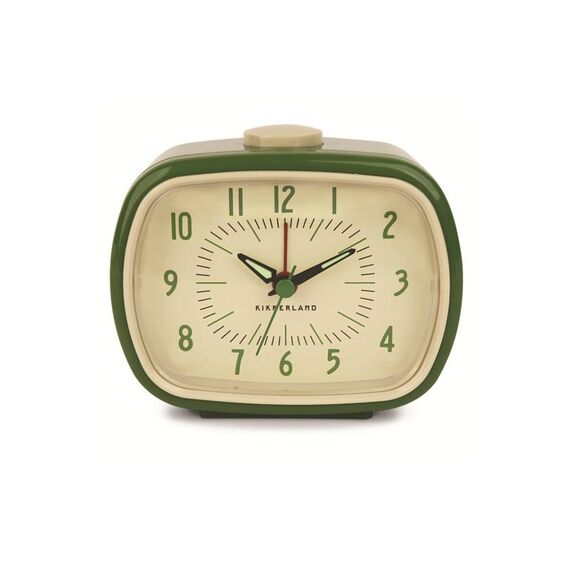 Kikkerland Retro Wecker Analog Grün ABS