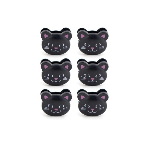 Kikkerland Verschlussclips Black Cat 6pcs 4,3 x 4 x 3 cm