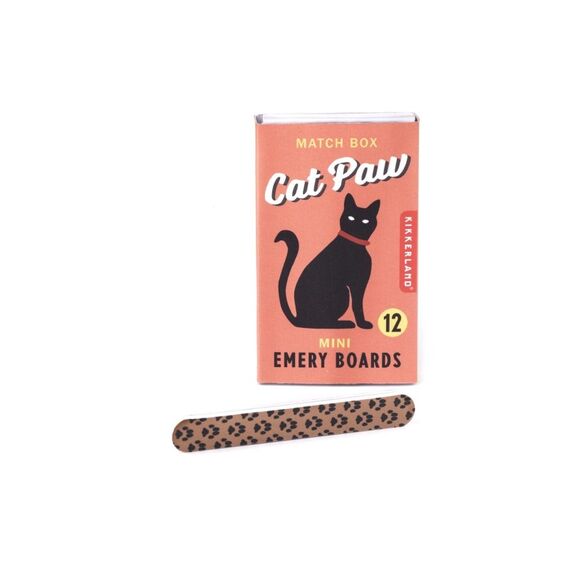 Kikkerland Cat Paw Match Box Emery Boards 12 Feilen im Pack