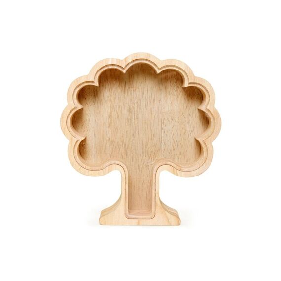 Kikkerland Spardose Baum Buchenholz
