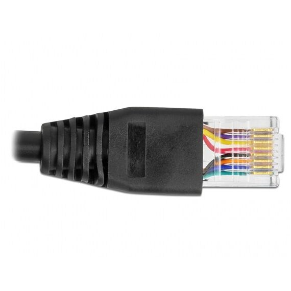 DeLOCK Serielles Anschlusskabel mit FTDI Chipsatz, USB 2.0 Typ-A Stecker zu RS-232 RJ45 Stecker 2 m schwarz, 2 image