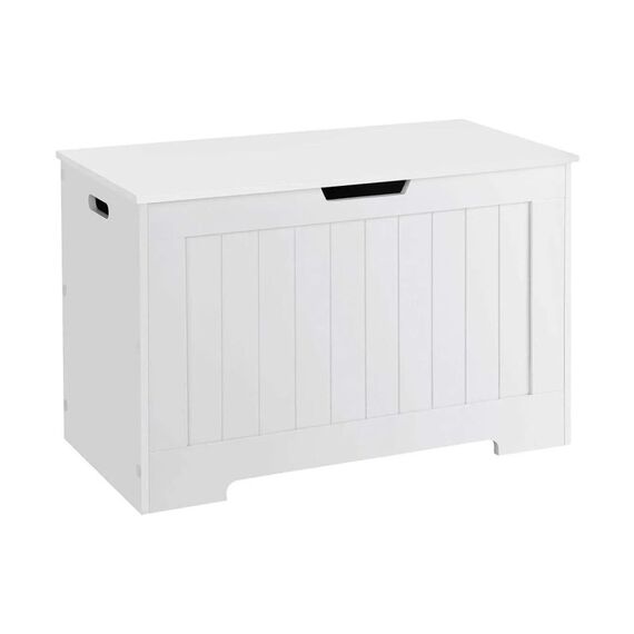 Vasagle Truhe Landhausstil, Weiss MDF, 76x48x40 cm (BxHxT)