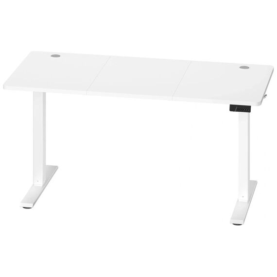 Vasagle Stehtisch weiss Kunststoffplatte mit Platte 140x60 cm höhenverst. 72-120cm