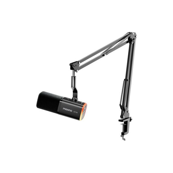Maono Mikrofon PD100WS Schwarz USB, XLR, Wireless, inkl. Boom Arm