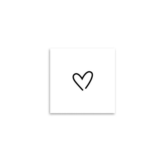 Minink Tattoo Schmales & offenes Herz Grösse: S (1.5 cm x 1.4 cm)