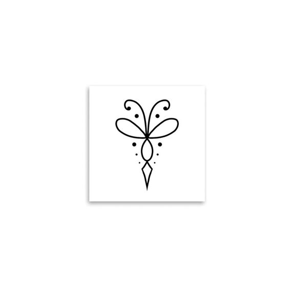 minink Tattoo Symmetrischer Balance Grösse: S (2.7 cm x 4.0 cm)