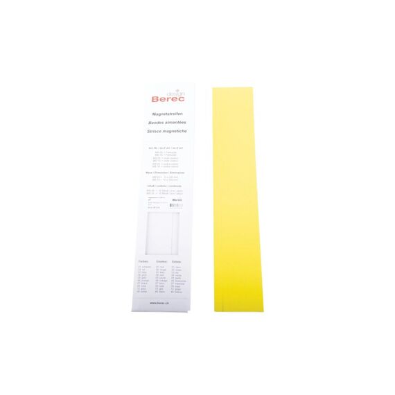 Berec Magnetstreifen, 6 Stk 10 mm x 30 cm, gelb