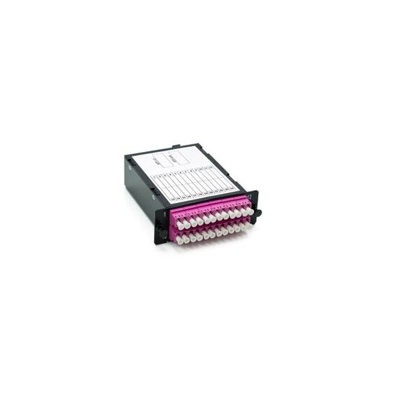 Lightwin MTP Kassette, 02x MTP(F) magenta für 12x LCD/PC, magenta, OM4, 1HE