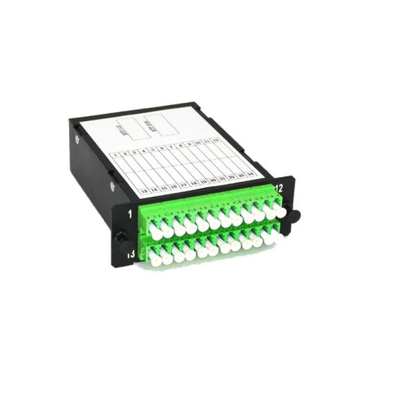 Lightwin MTP Kassette, 02x MTP(F) grün für 12x LCD/APC, grün, OS2, 1HE