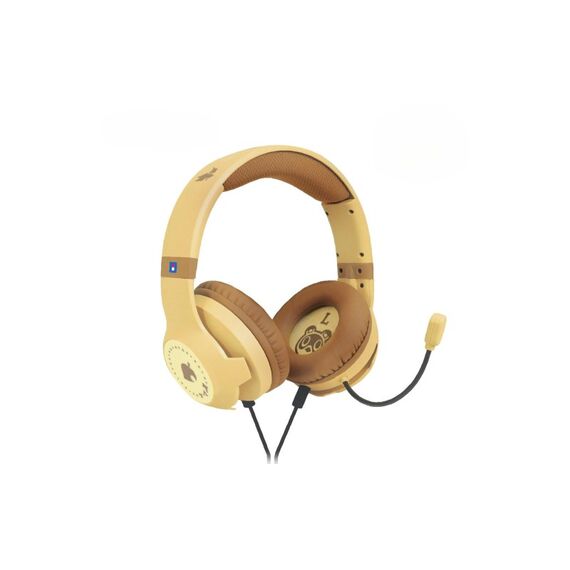 Hori Gaming Headset wood brown Wired, Switch 2, Animal Crossing